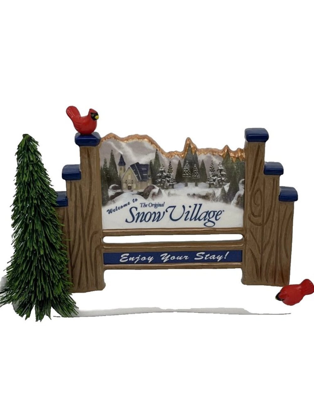 Department 56 Welcome to Snow Village Population Sign SNOW VILLAGE 55155 NIB